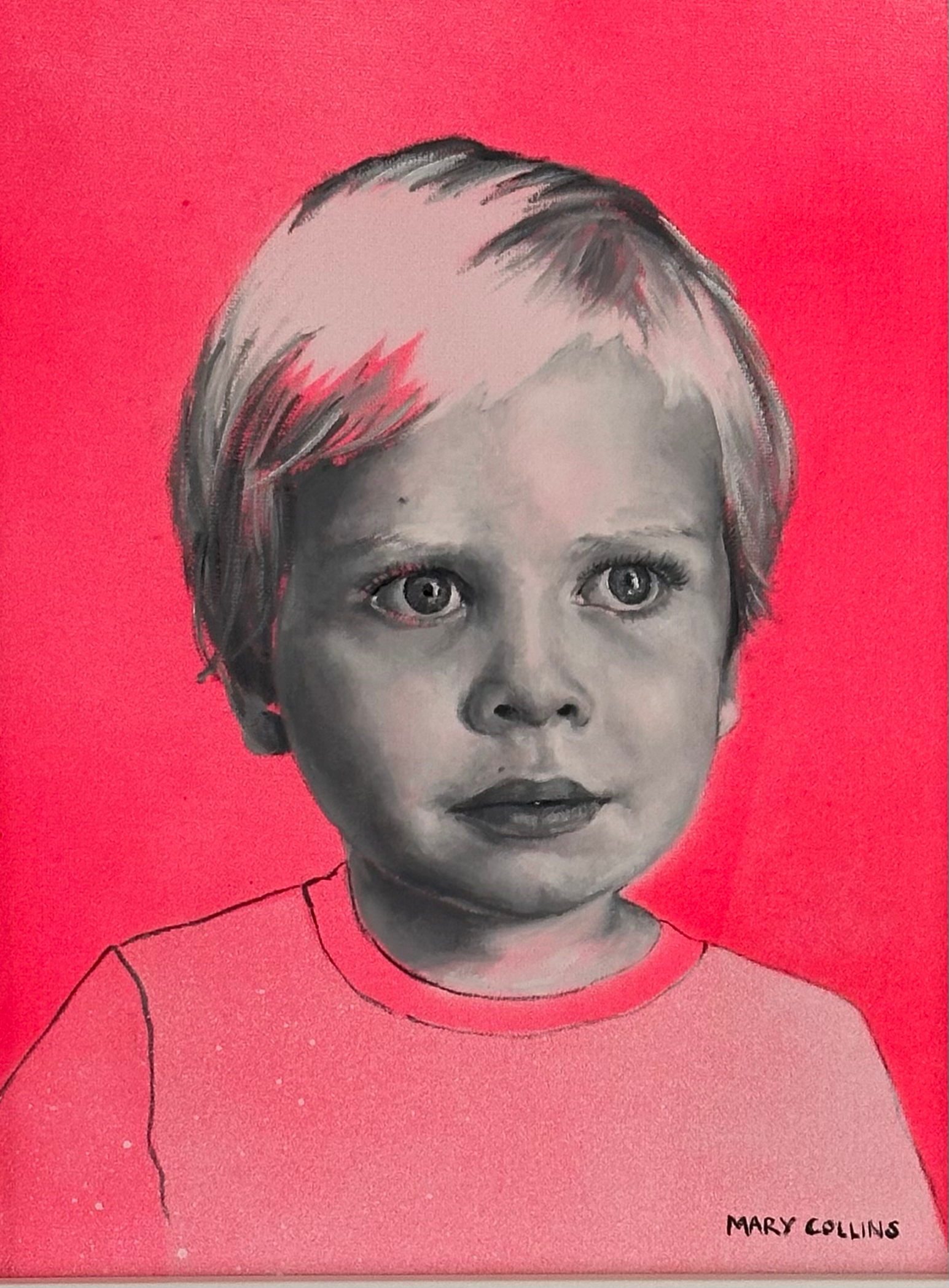 'Claudie' ( Comissioned portrait)
Oil and spray paint on linen
8x10