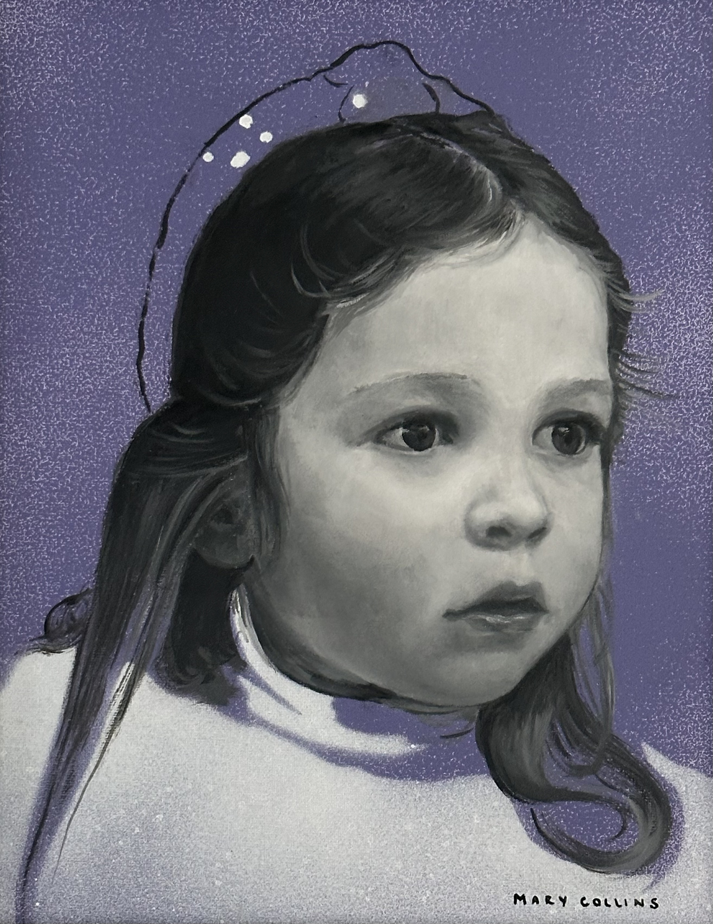 'Constance' ( Commissioned portrait)
Oil and spray paint on linen
8x10