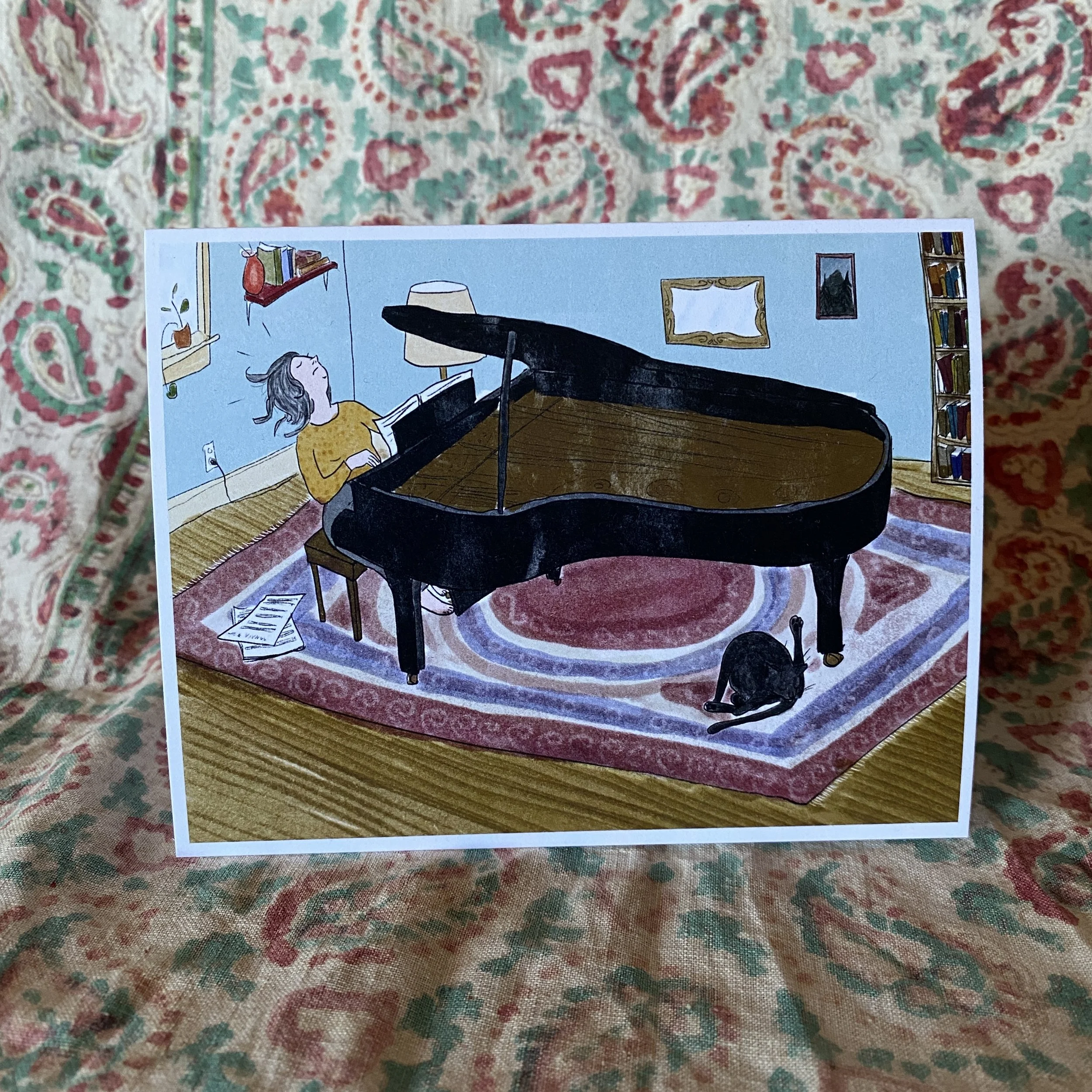 grand piano card