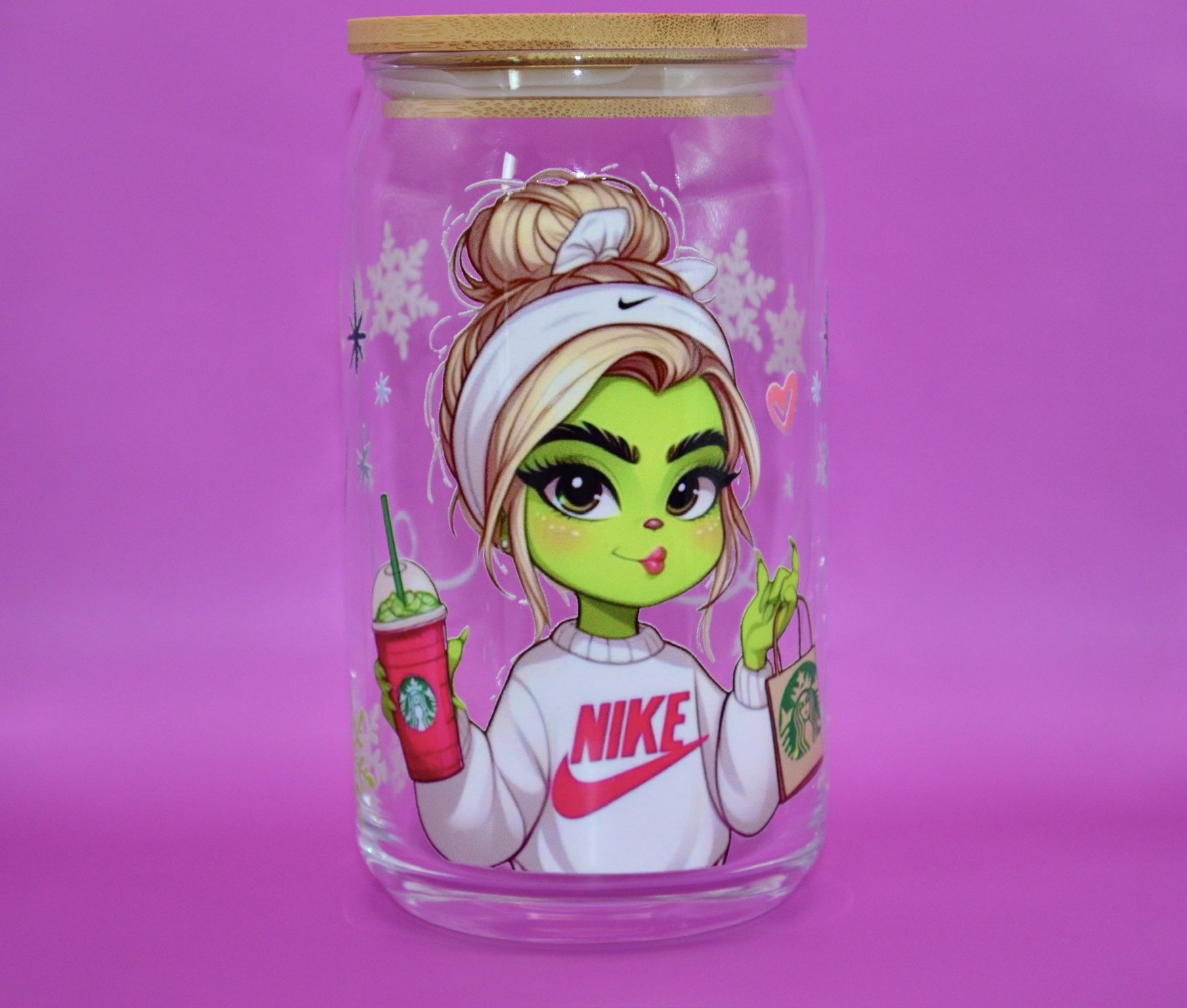 Holiday Glass Can- 16oz