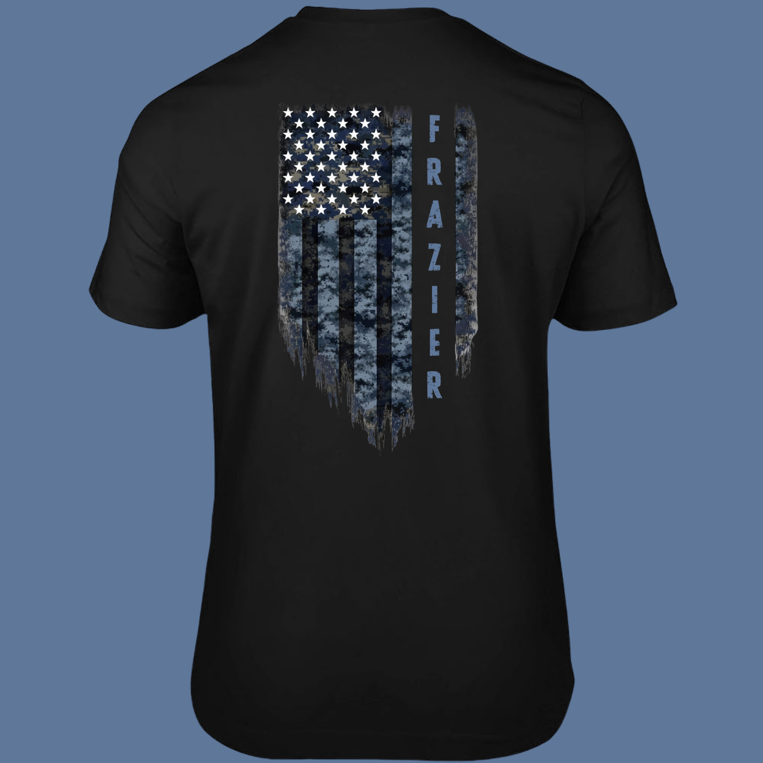Personalized Flag T-Shirt- Navy