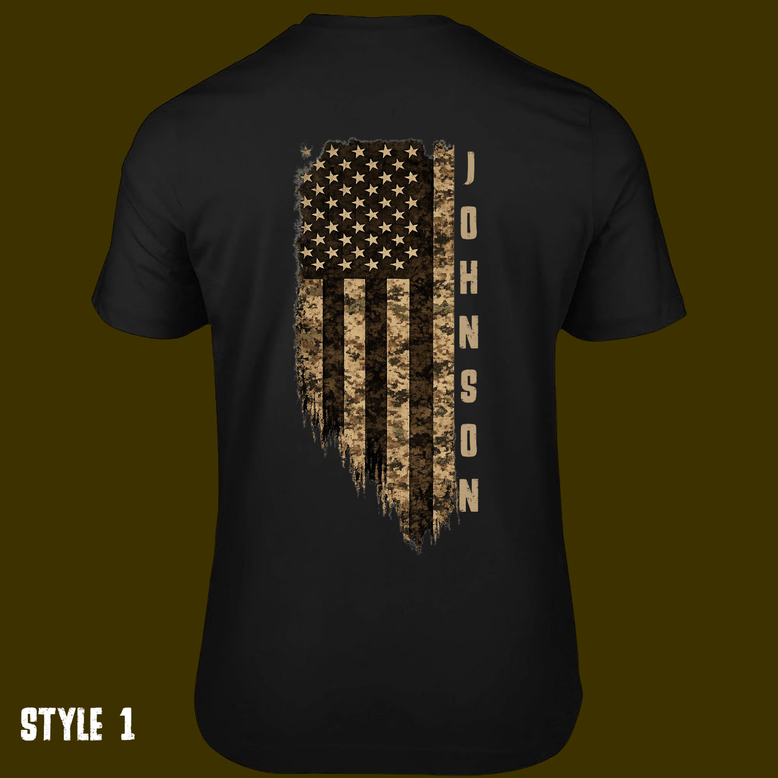 Personalized Flag T-Shirt- Marines
