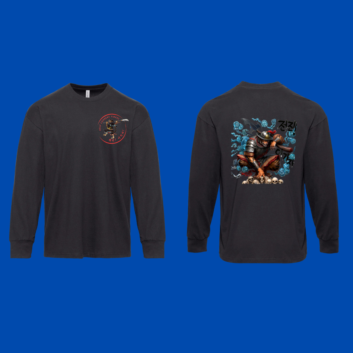 Golf Co Long Sleeve T-Shirt- Blue Logo