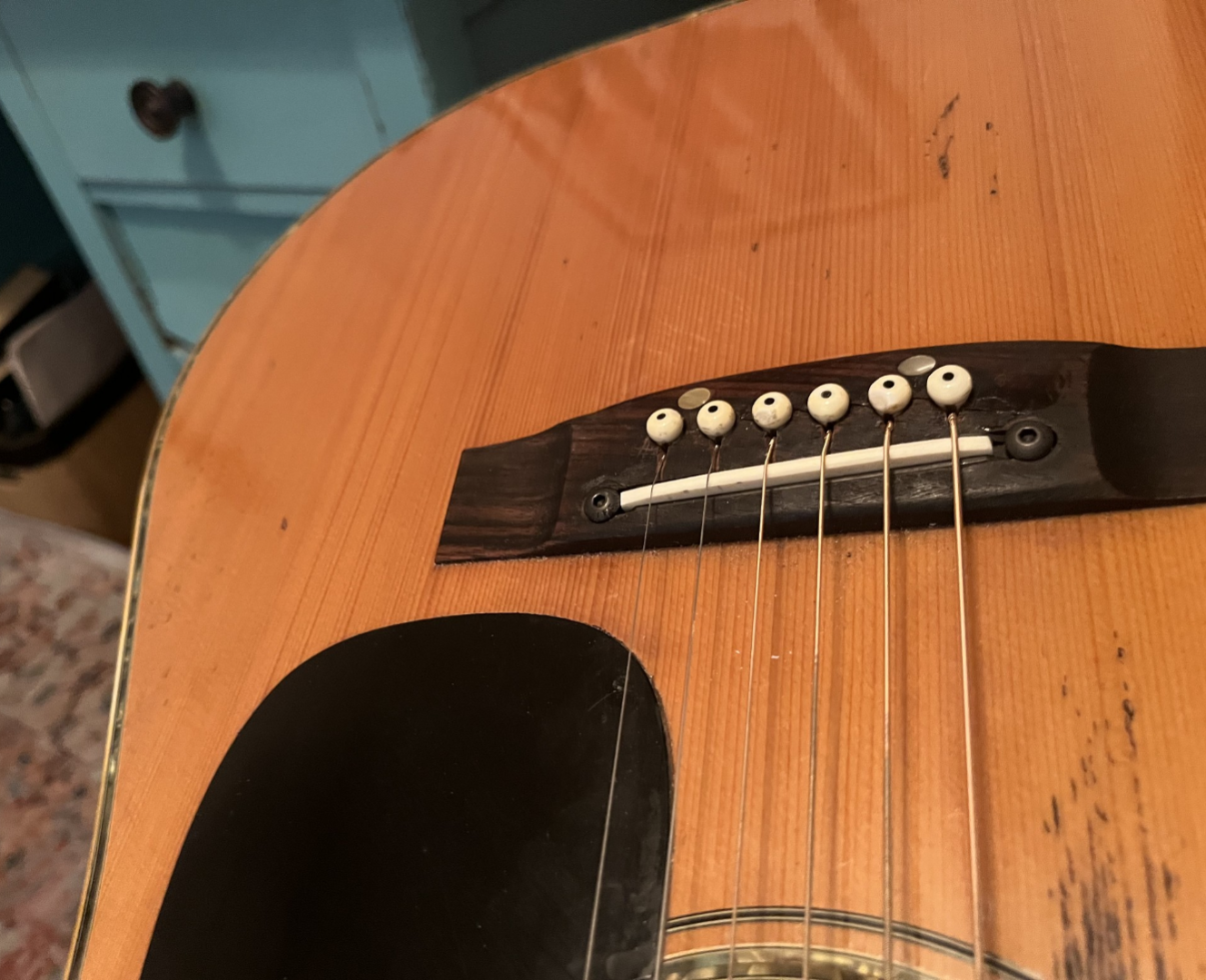 Bridge Insert for 1970s Japanese Guitar