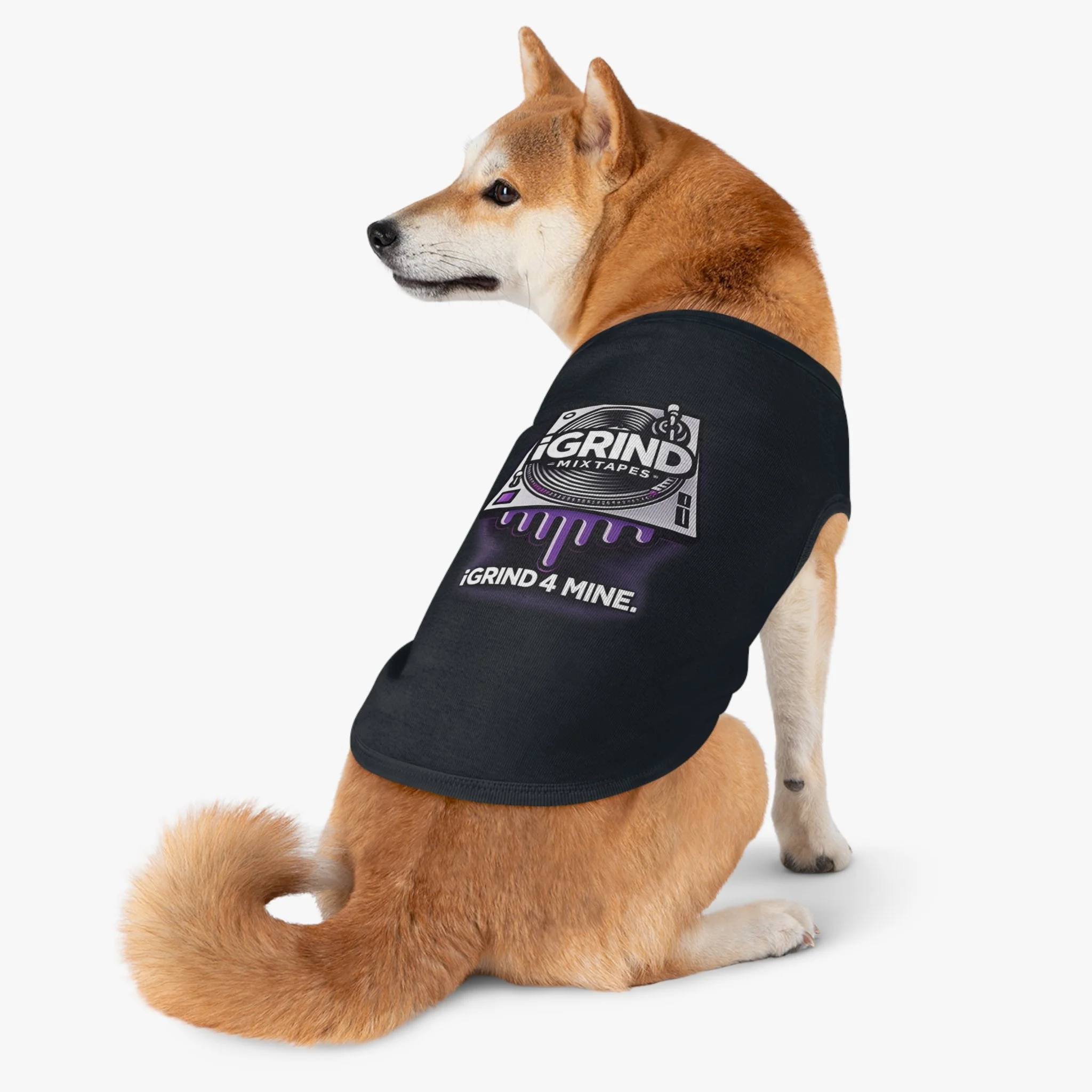 iGRIND 4 MINE Pet Tank Top – DJ Turntable Mixtape Graphic Dog Shirt