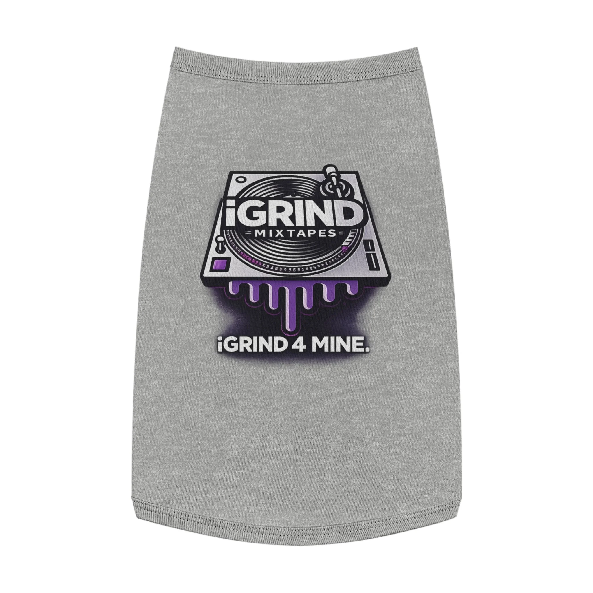 iGRIND 4 MINE Pet Tank Top – DJ Turntable Mixtape Graphic Dog Shirt