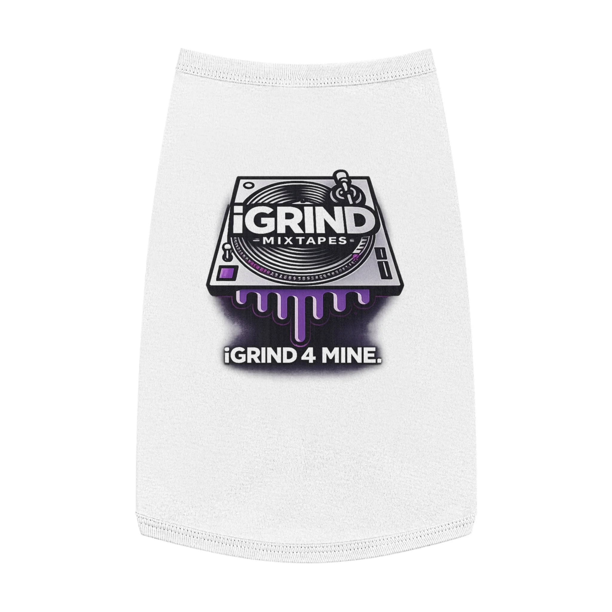 iGRIND 4 MINE Pet Tank Top – DJ Turntable Mixtape Graphic Dog Shirt