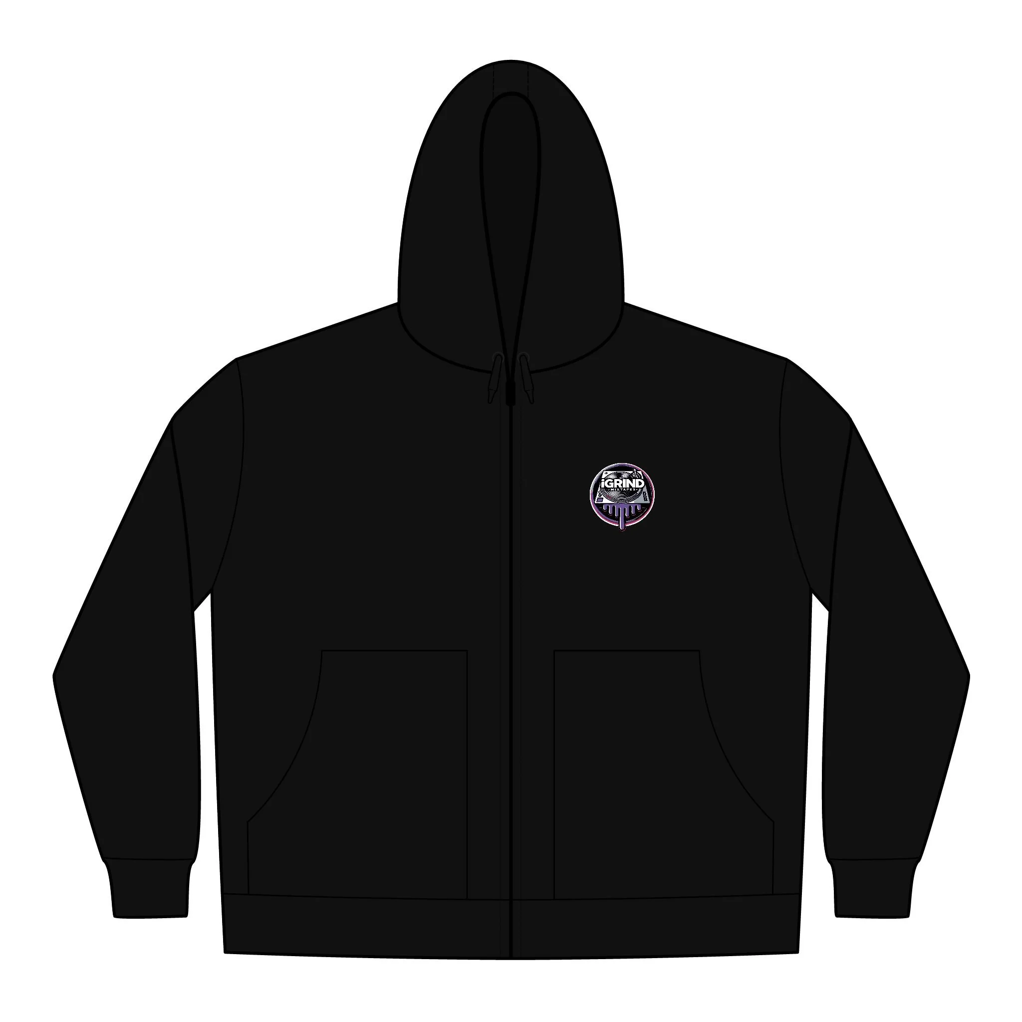 IGrindMixtapes Embroidered Work Hoodie — Durable Duck Cloth Zip-Up Jacket