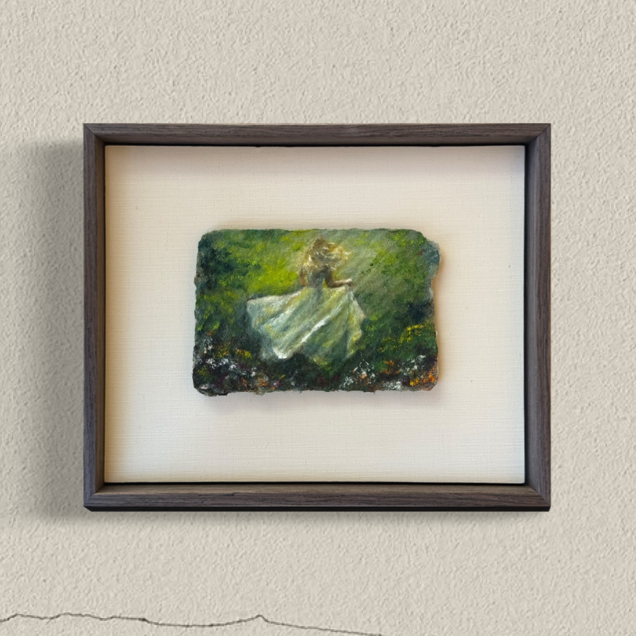   Into The Forest   — oil on handmade paper | 2026