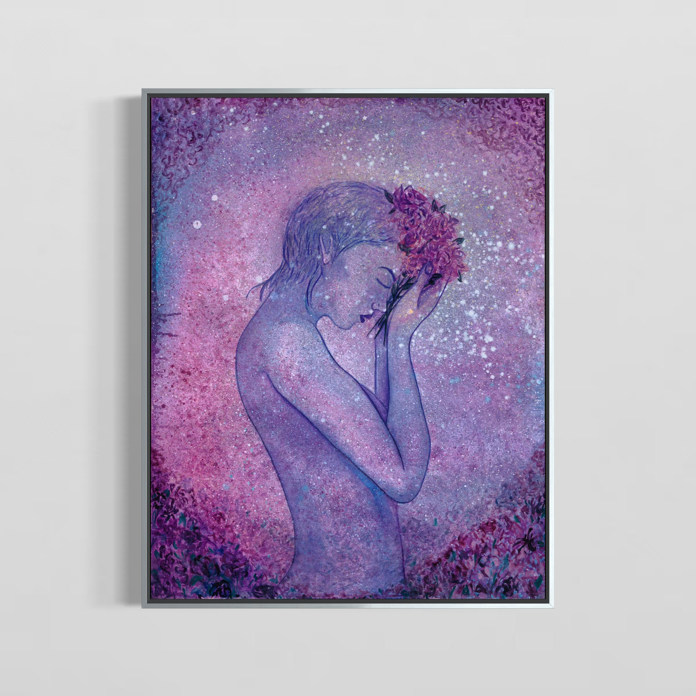 Namasté, Love : oil on canvas ; 2020 ; 22 x 28 in