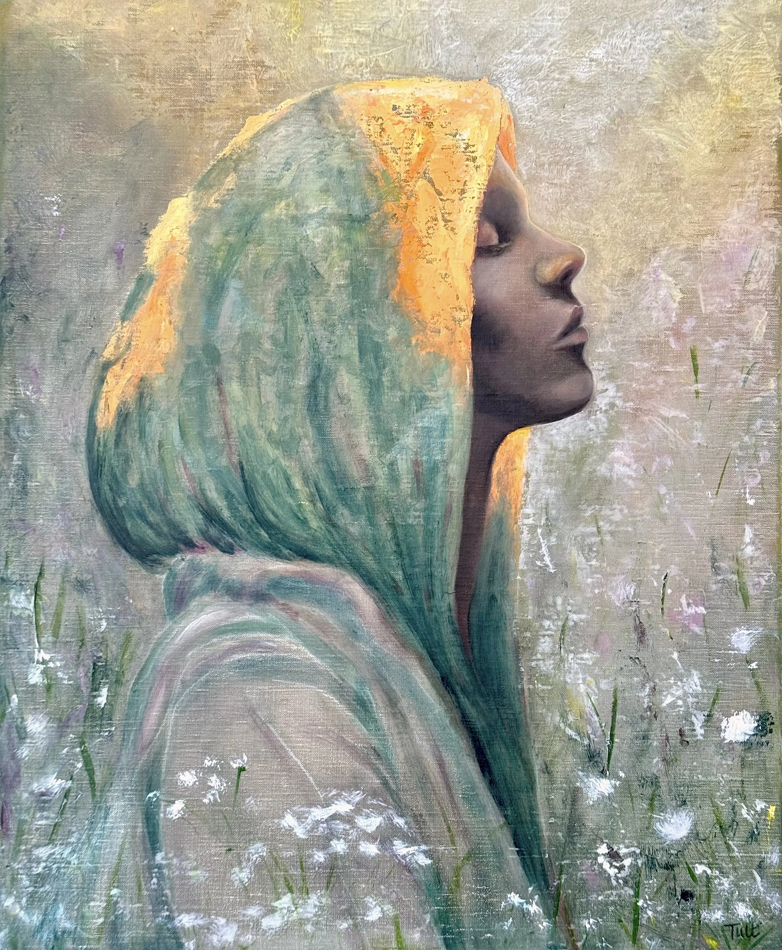 Ciúineas | oil and cold wax on linen | 15 x 18 inches | 2025