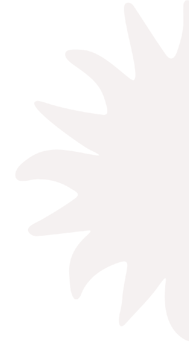 A stylized silhouette of a hand with elongated fingers in a beige or light brown color.