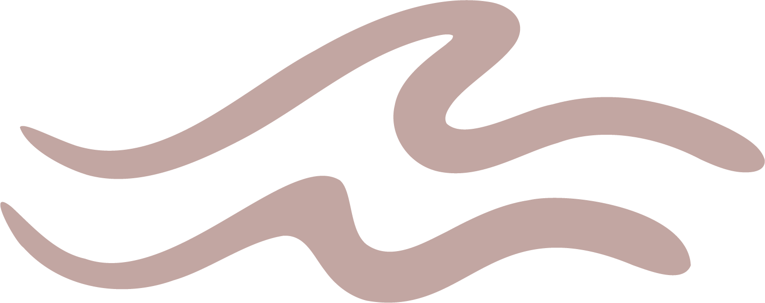 Abstract illustration of three wavy lines in beige color on a black background.