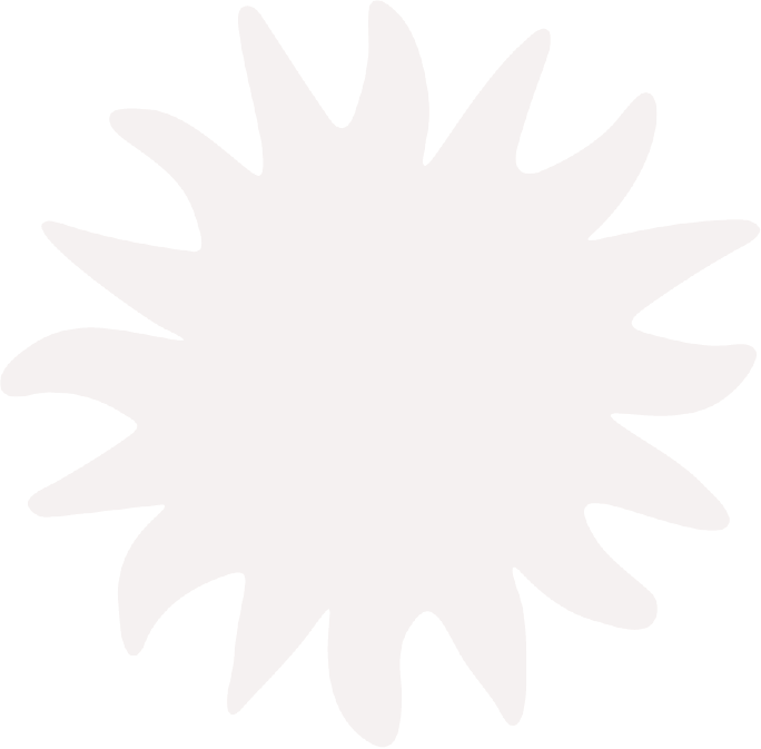 A star-shaped object with irregular points in a light brown color.
