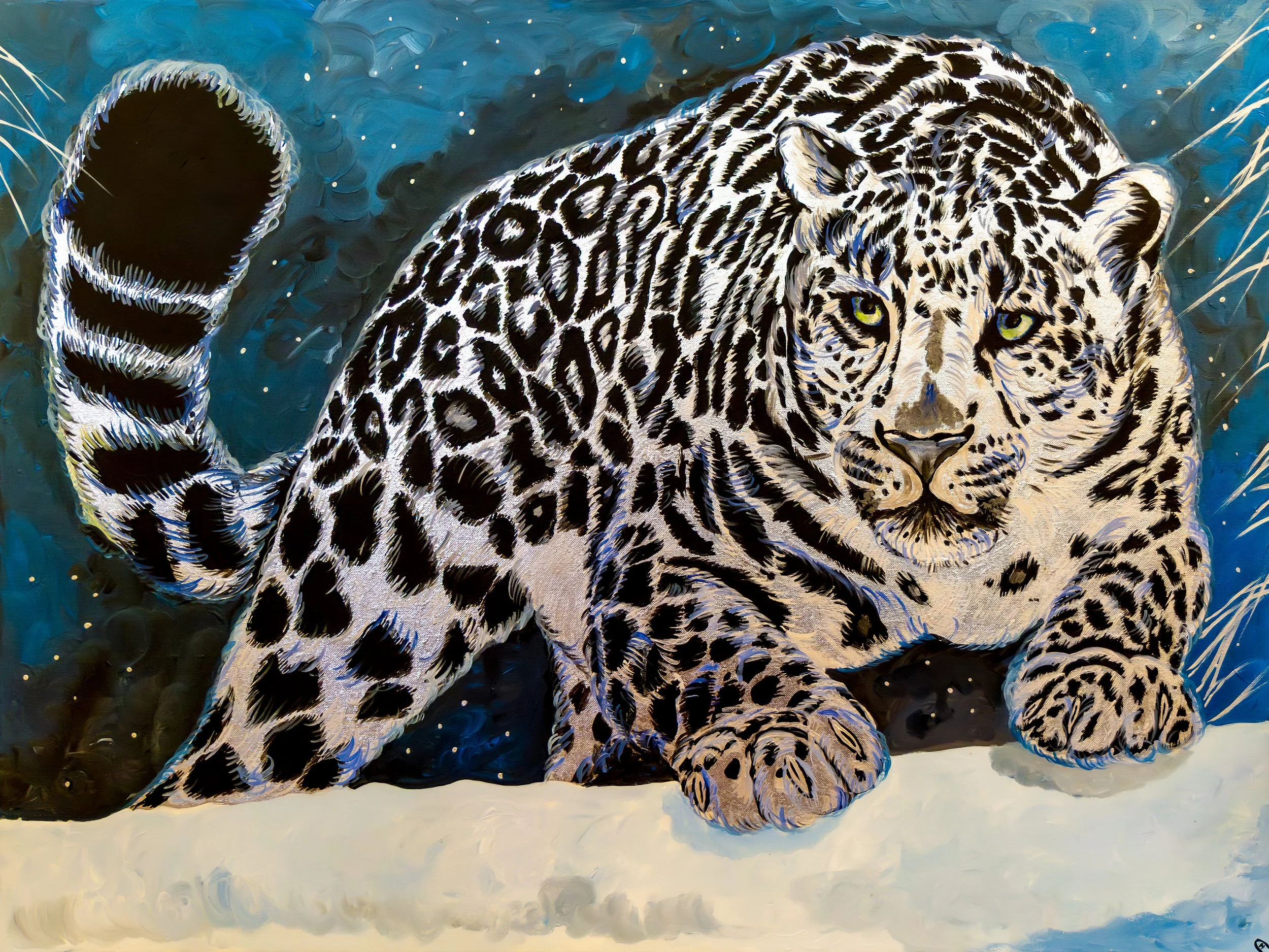 One Blue Leopard