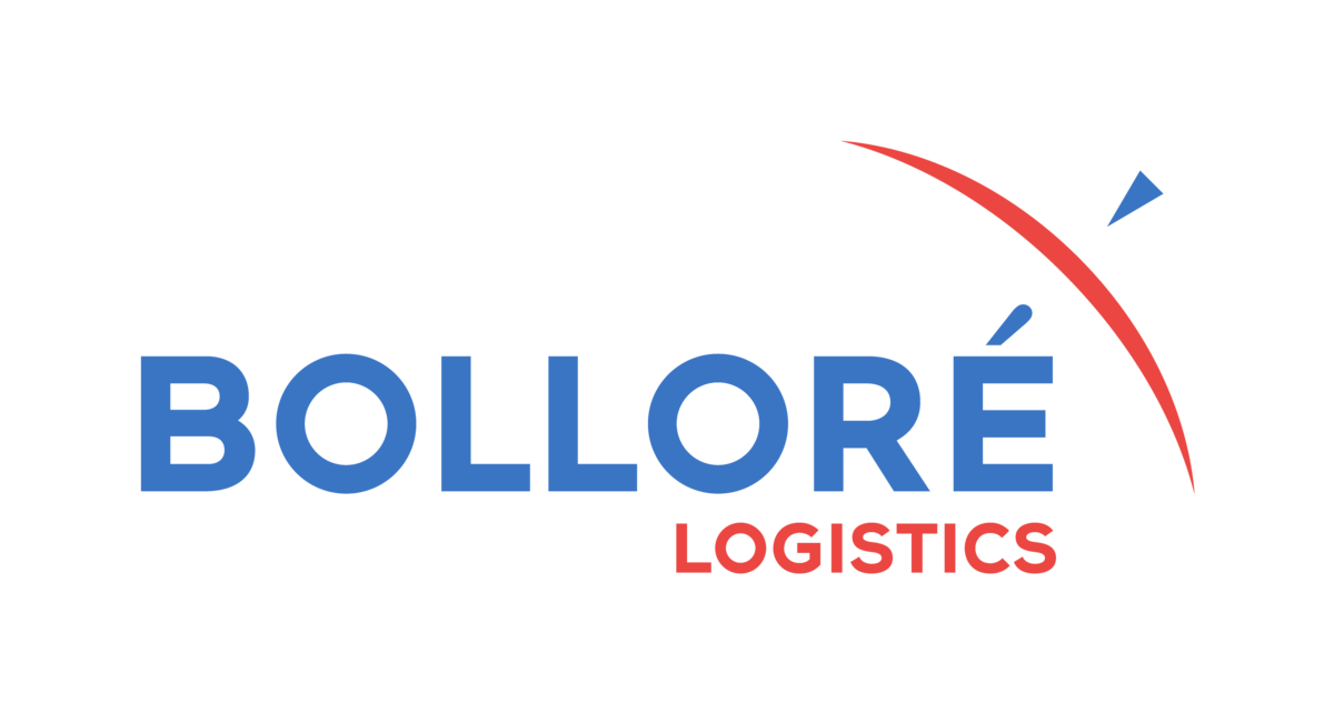 Blue and red logo representing Bollore logistics.