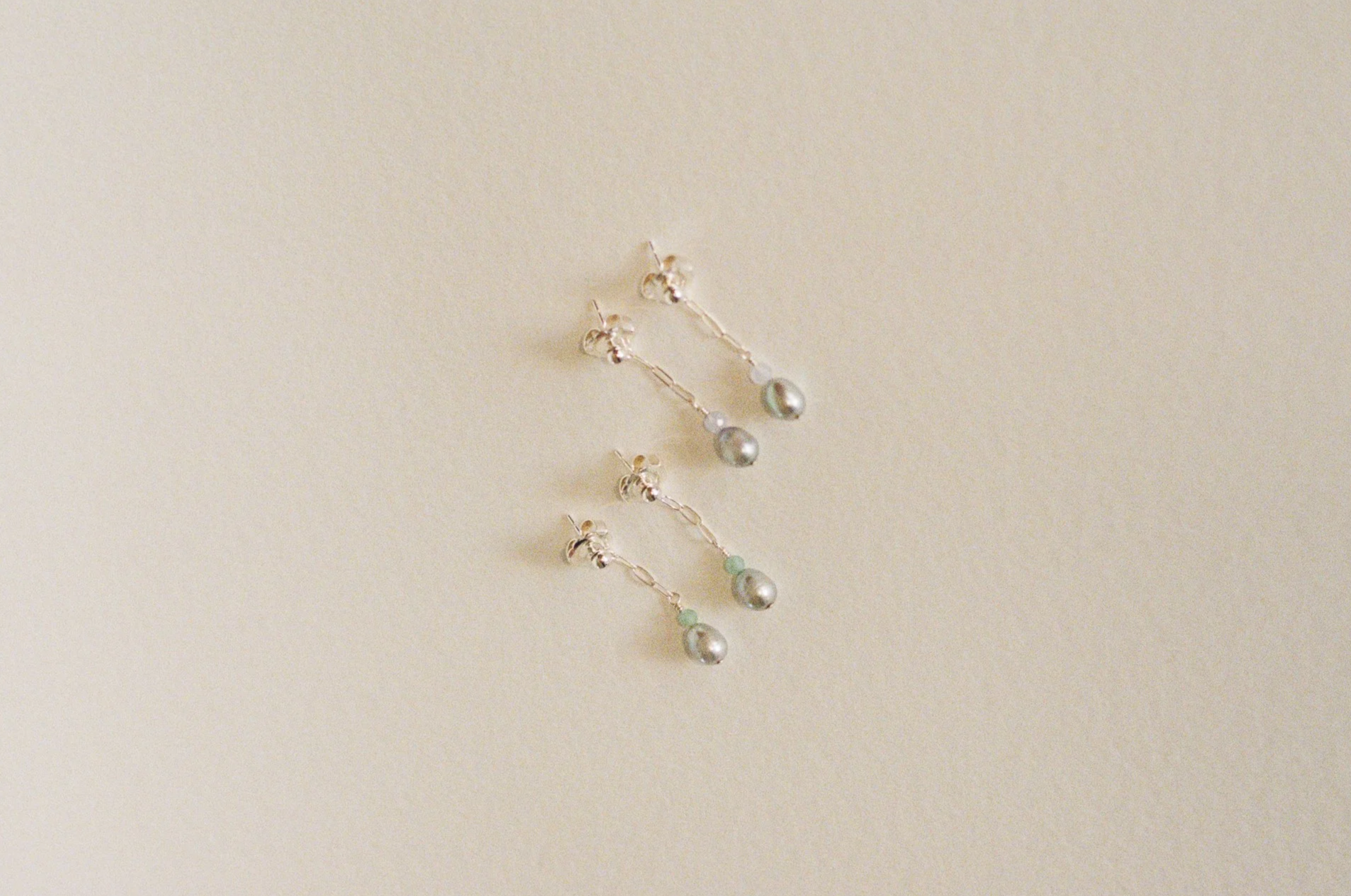 Blue Lace Agate & Freshwater Pearl Earrings