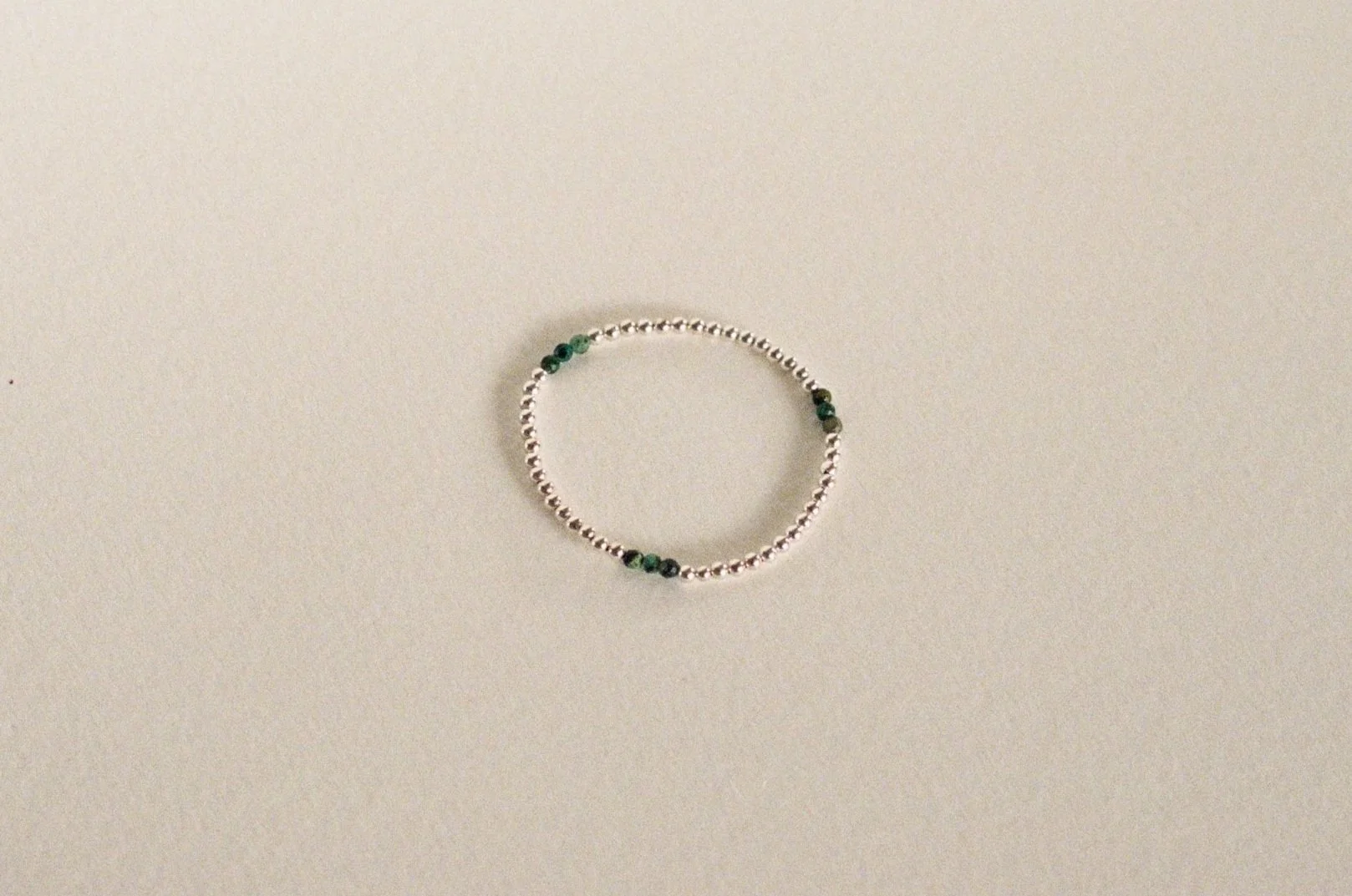 African Turquoise Beaded Bracelet - 3mm