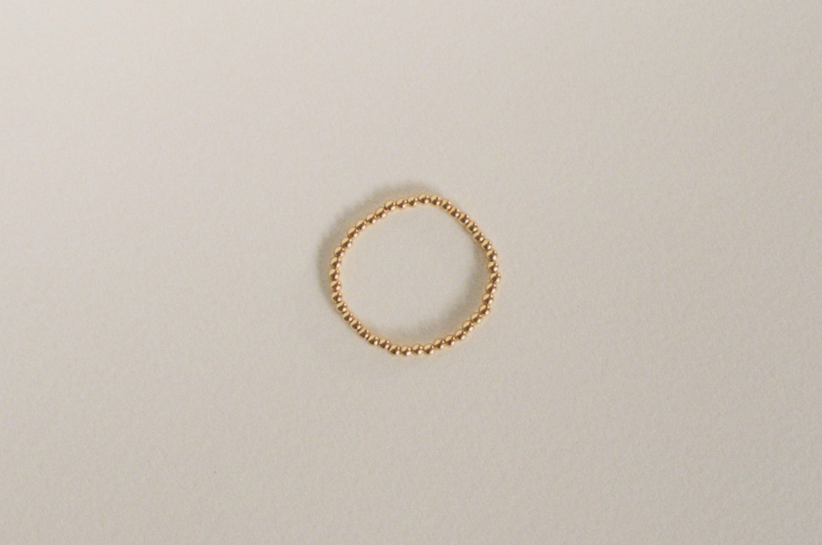 Gold Beaded Bracelet - 4mm