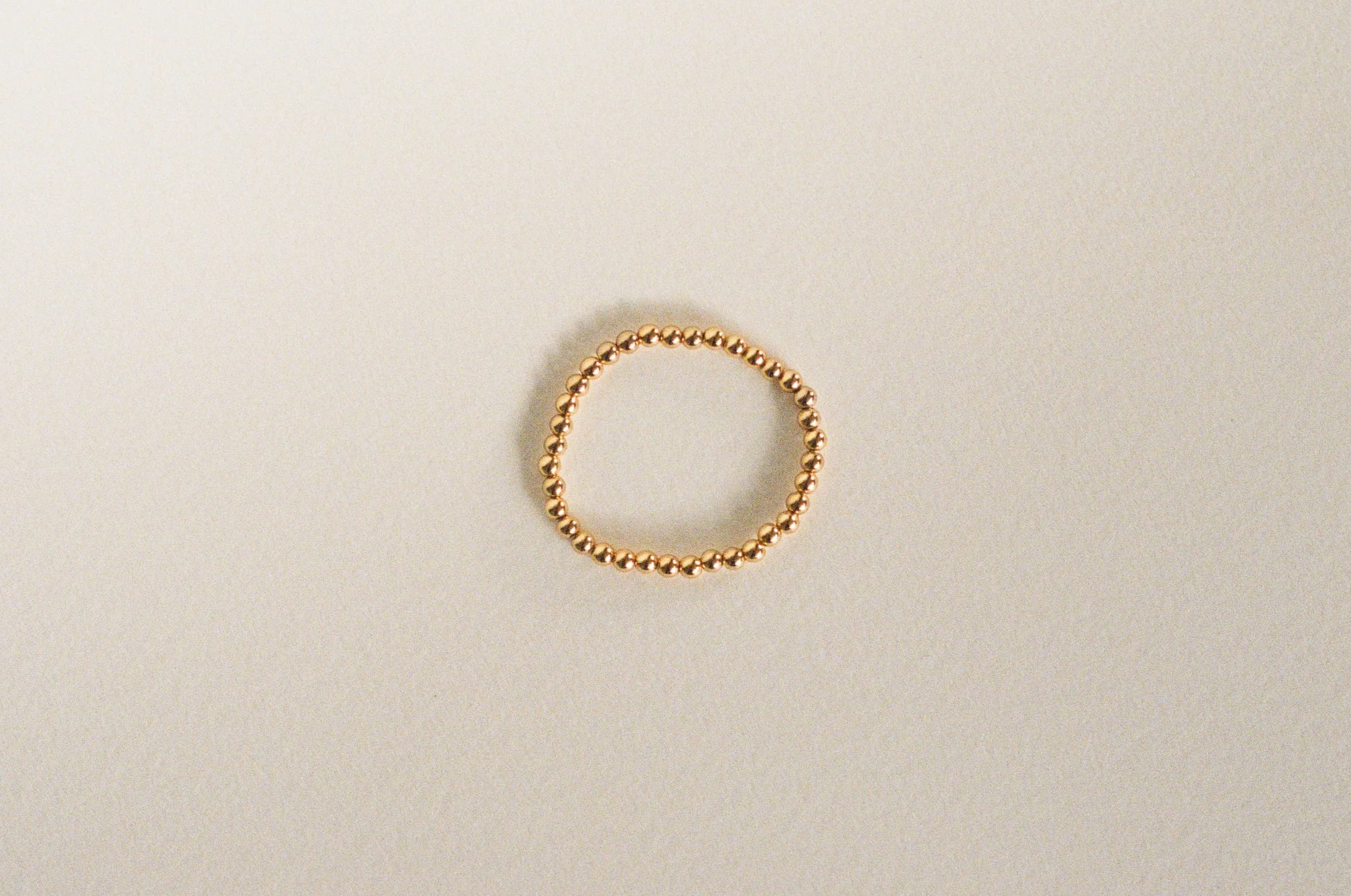 Gold Beaded Bracelet - 5mm