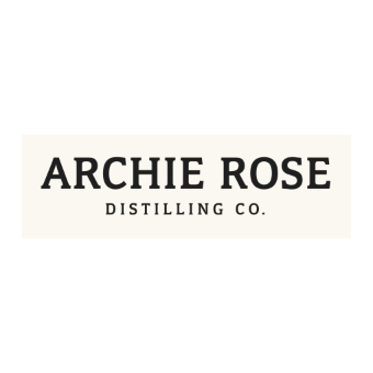 Brand label reading 'Archie Rose Distilling Co.' in black text on white background.