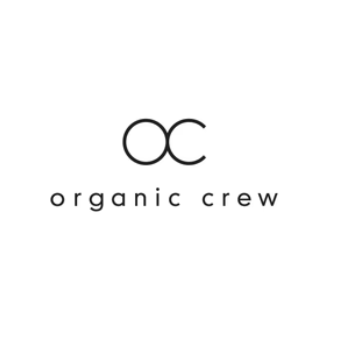 Logo for OC Organic Crew with stylized 'OC' and the words "organic crew" underneath.