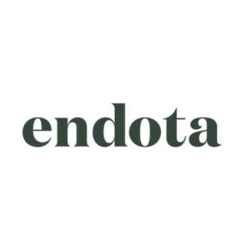 Endota logo in dark green text on a white background.