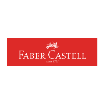 Faber-Castell logo with red background and white text, including a bear emblem, and the phrase 'since 1761'.