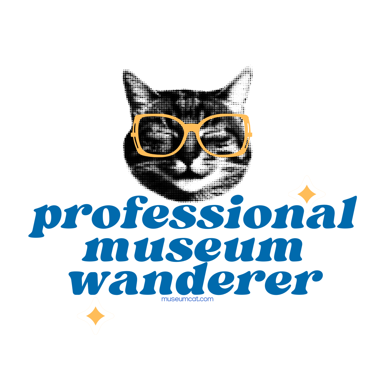 Professional Museum Wanderer Museum Cat Vinyl Sticker