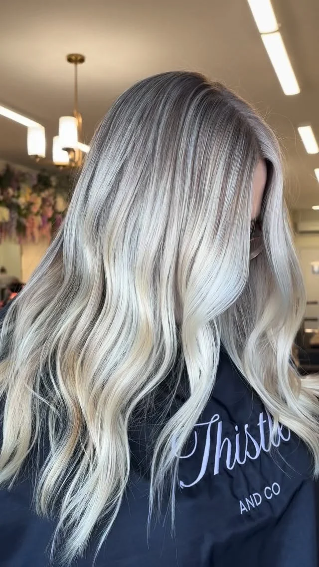 Finished precision haircut styled at Thistle & Co hair salon