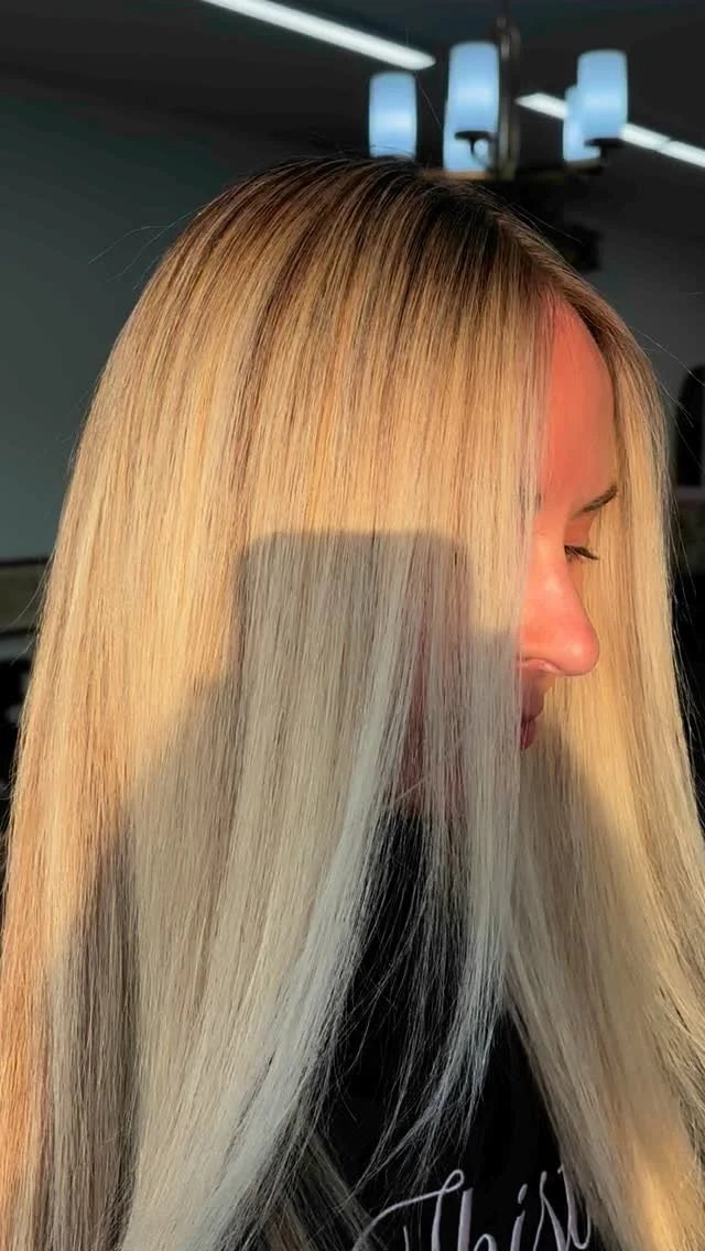 Blonde hair styled for client at Thistle & Co