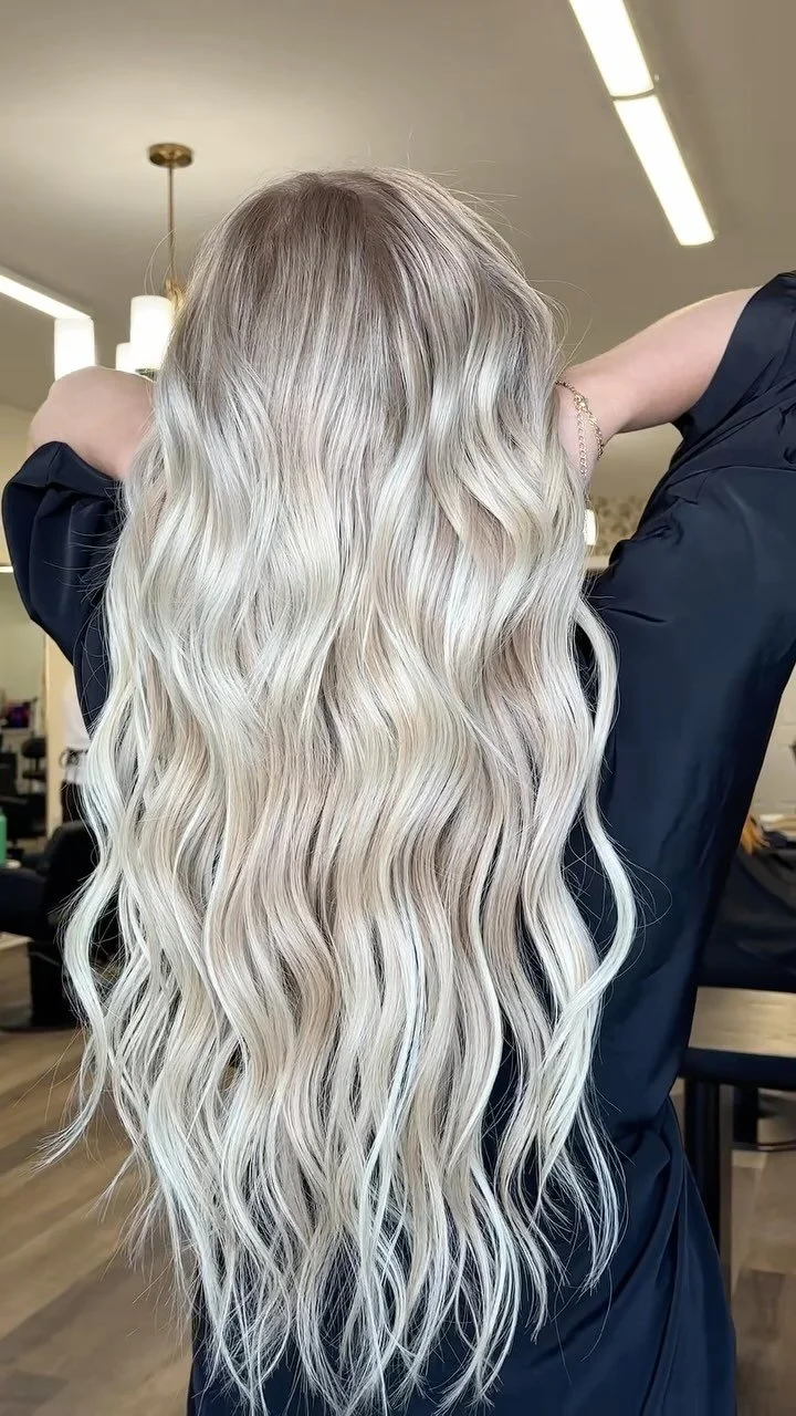 Hair extensions applied for client at Thistle & Co