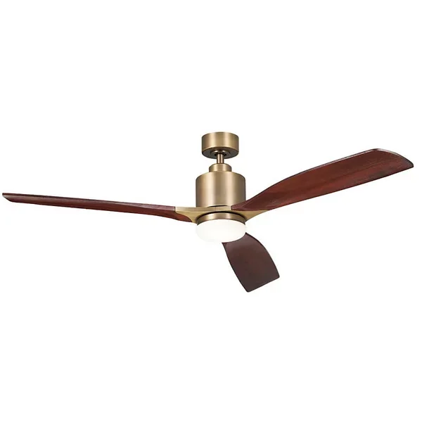 Ridley II 60 in. Indoor Oil Brushed Bronze/Walnut Ceiling Fan
