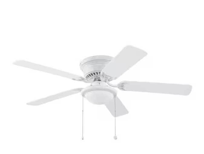 Hugger 52'' LED Indoor White Ceiling Fan