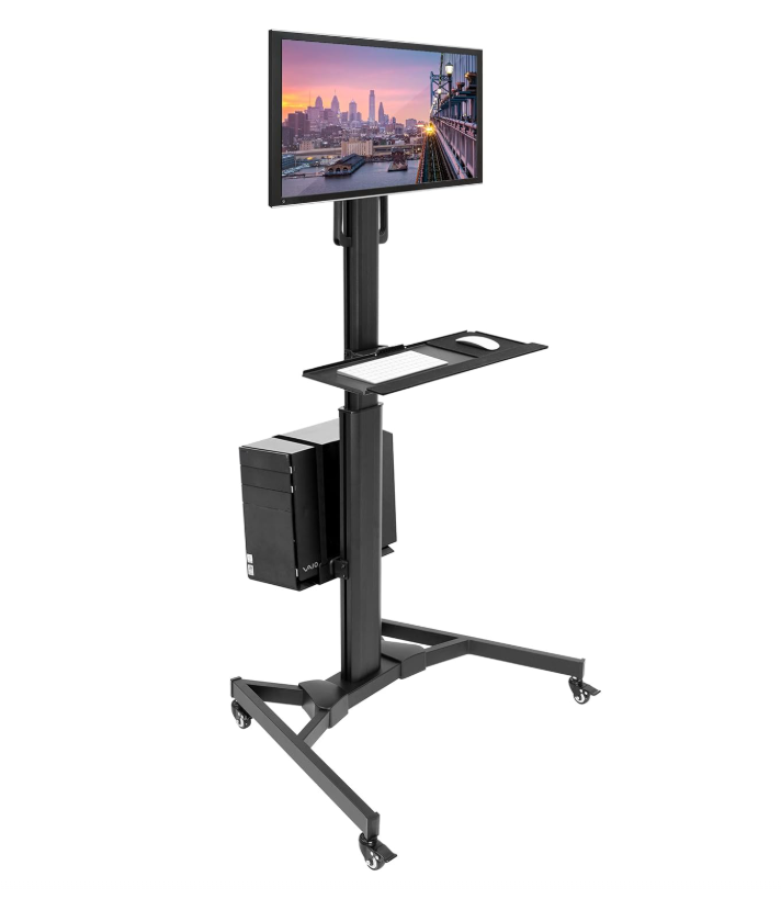 Mount-It Sit-Stand Mobile PC Work Station