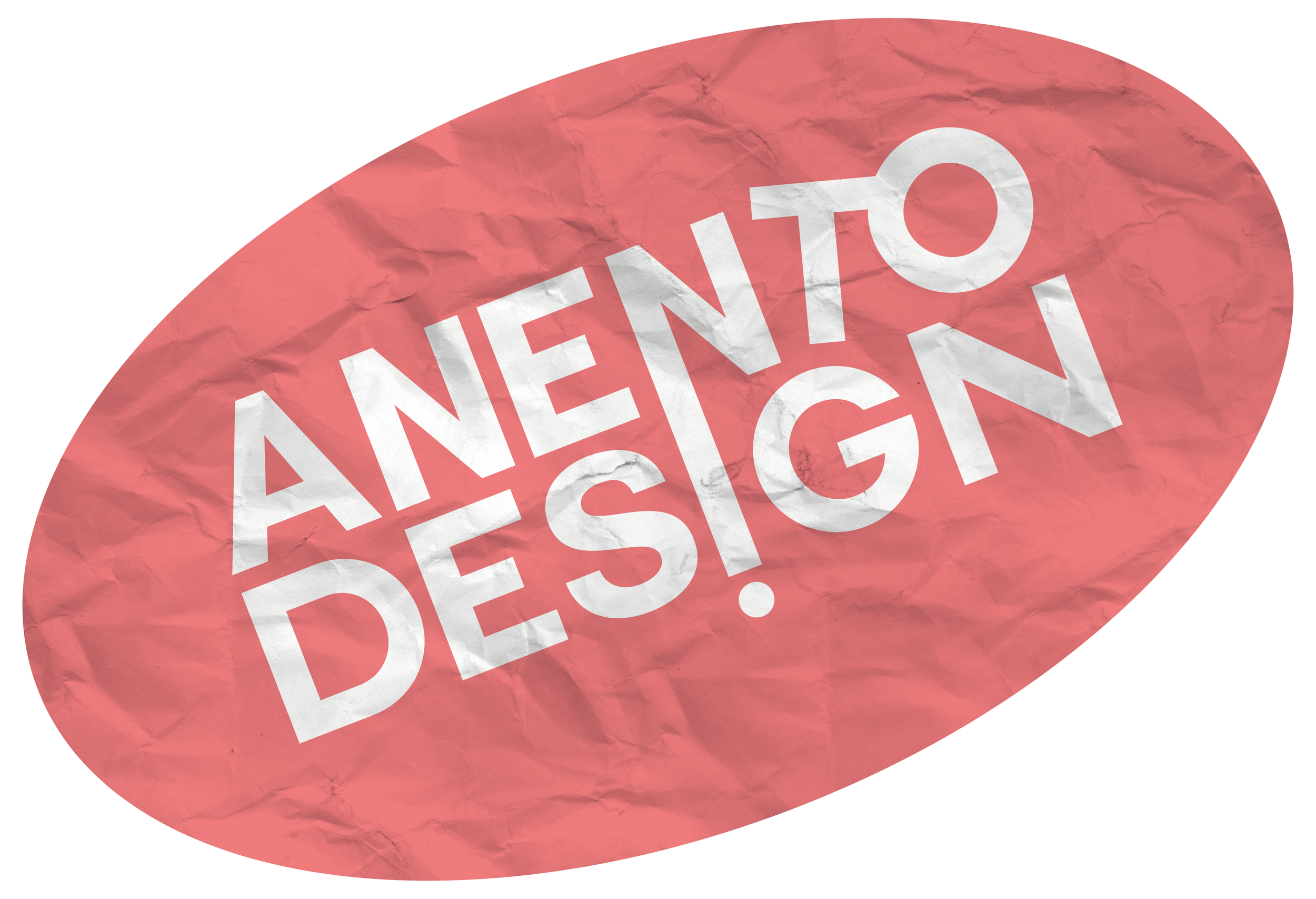 Etiqueta roja con texto en letras blancas que dice '¡Anento Pflan Desn!'