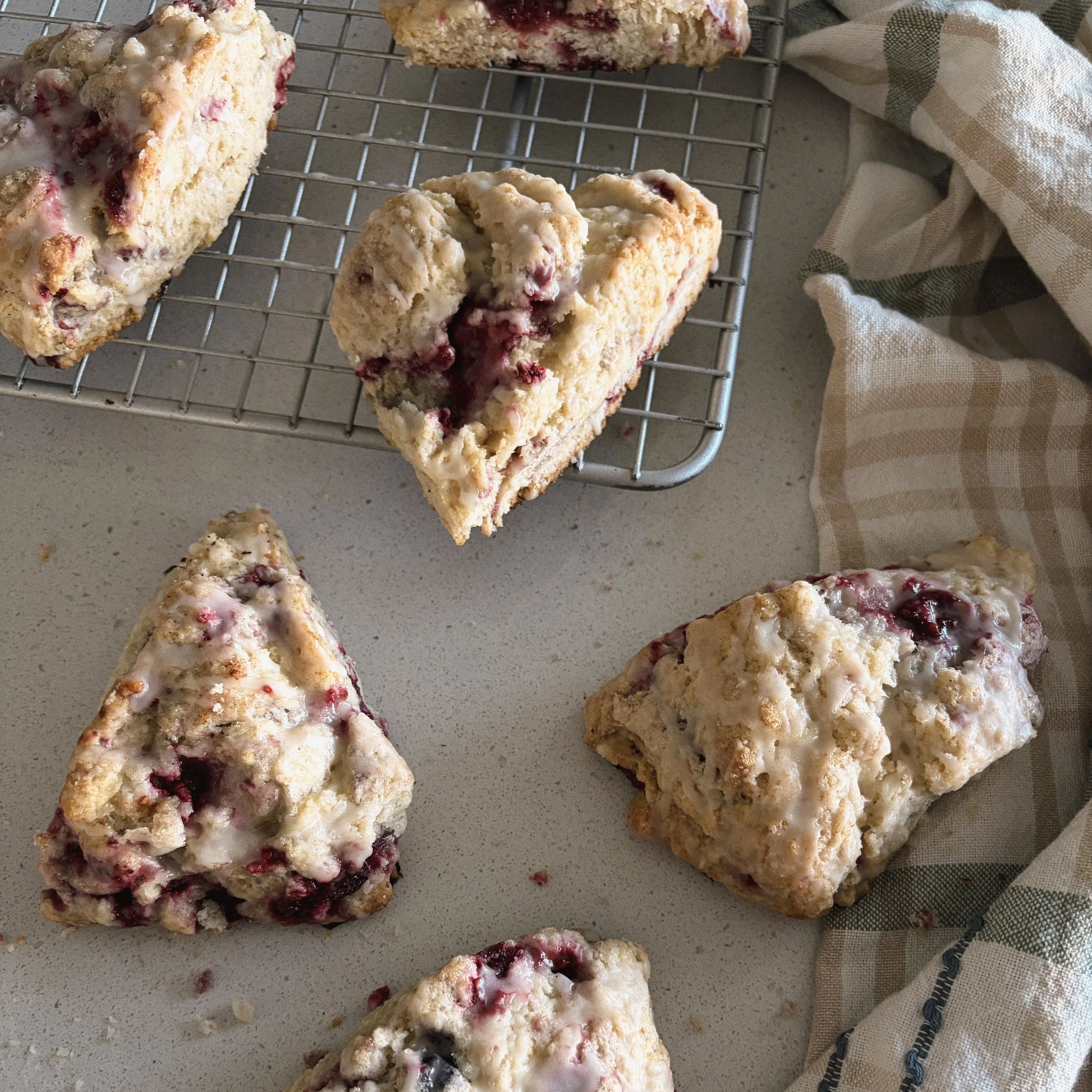 raspberry scones