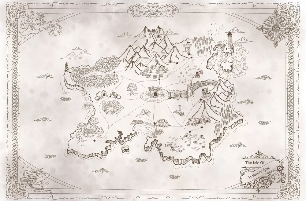 Cartography of the Isle of Invenire Ipse | Explore Inner Worlds Today ...