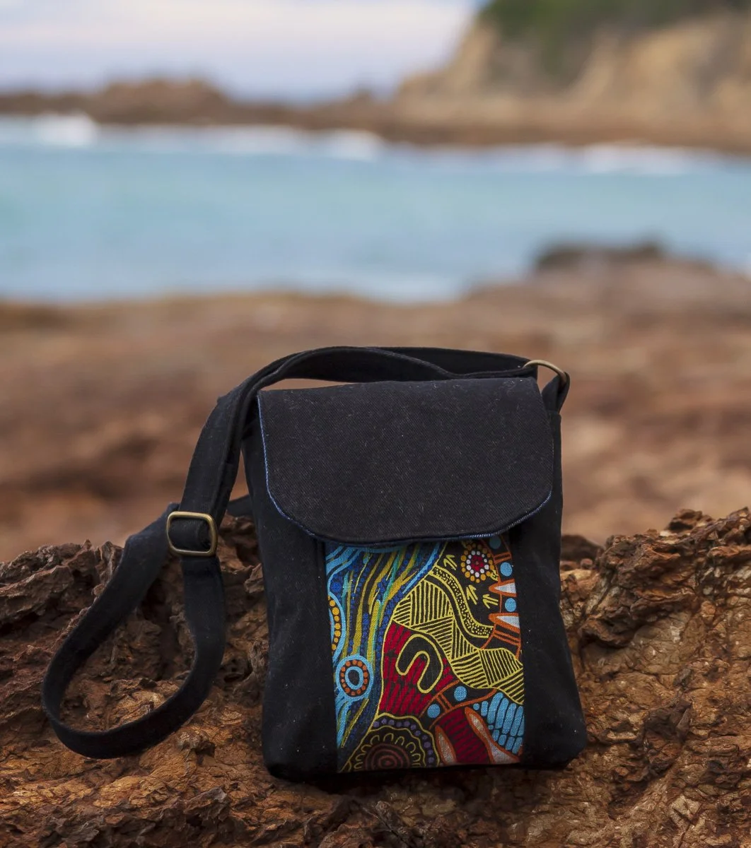 100% cotton crossbody bag