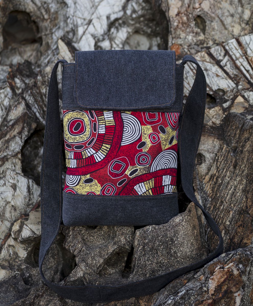 100% cotton crossbody bag