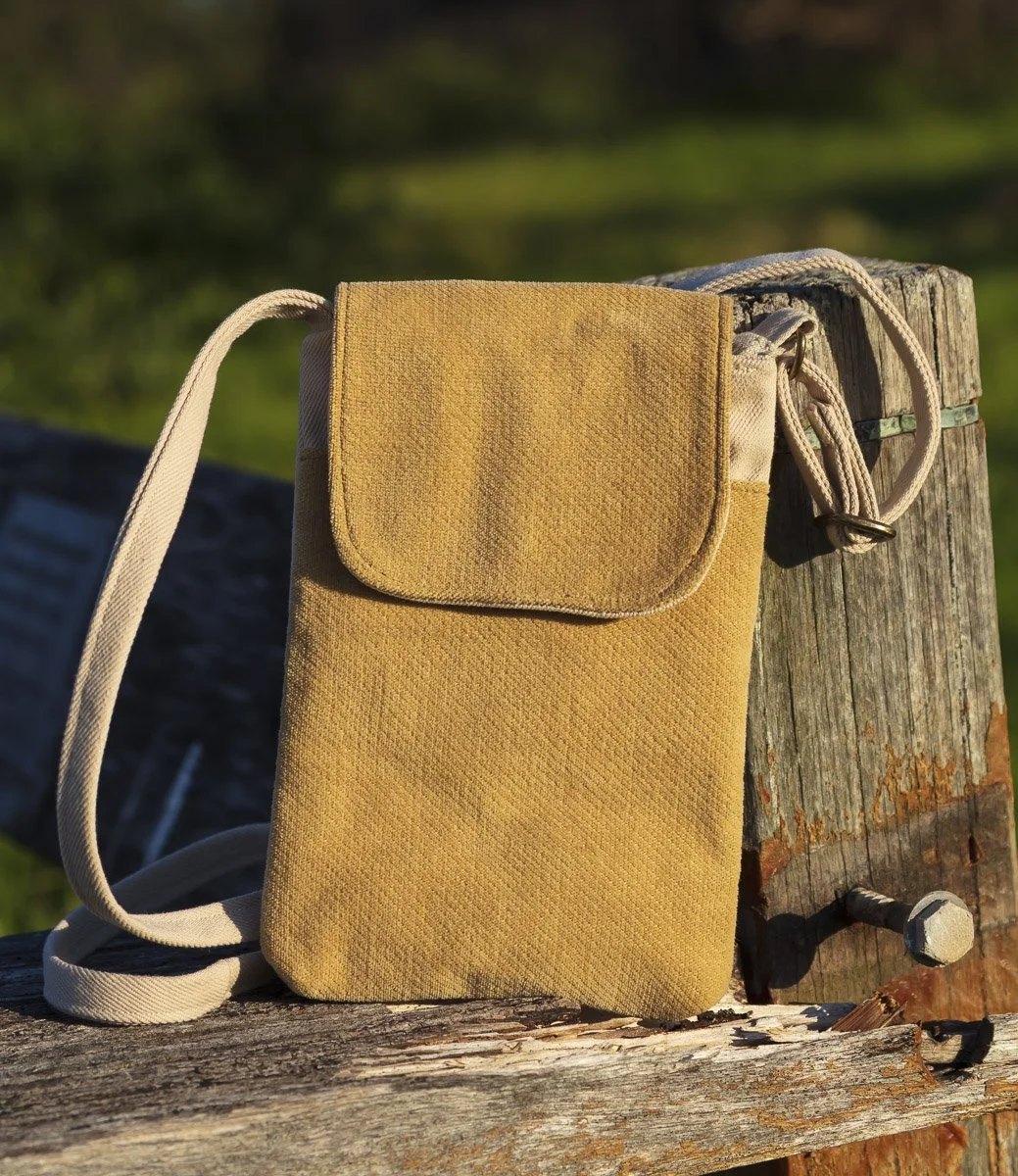 100% cotton small phone crossbody bag