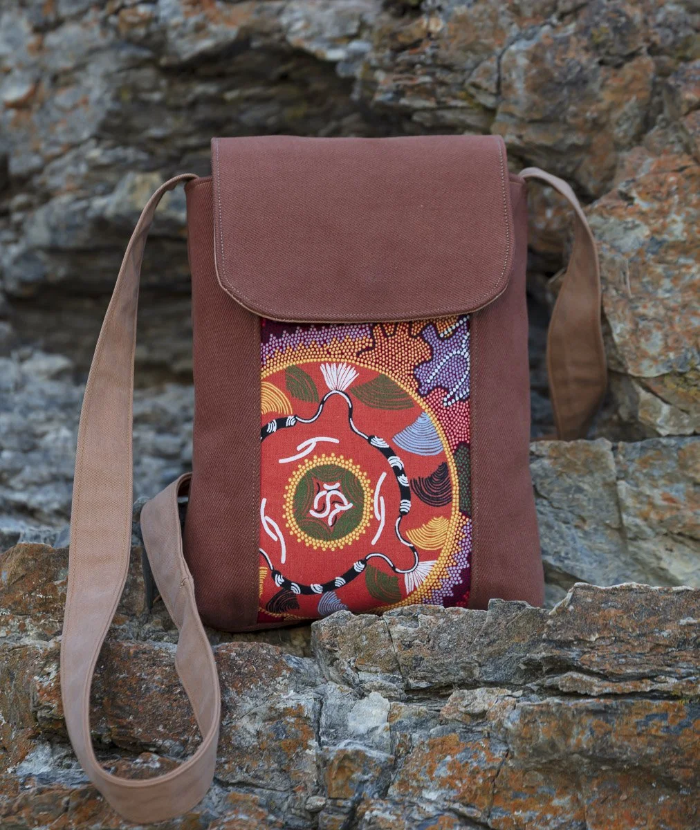 100% cotton crossbody bag