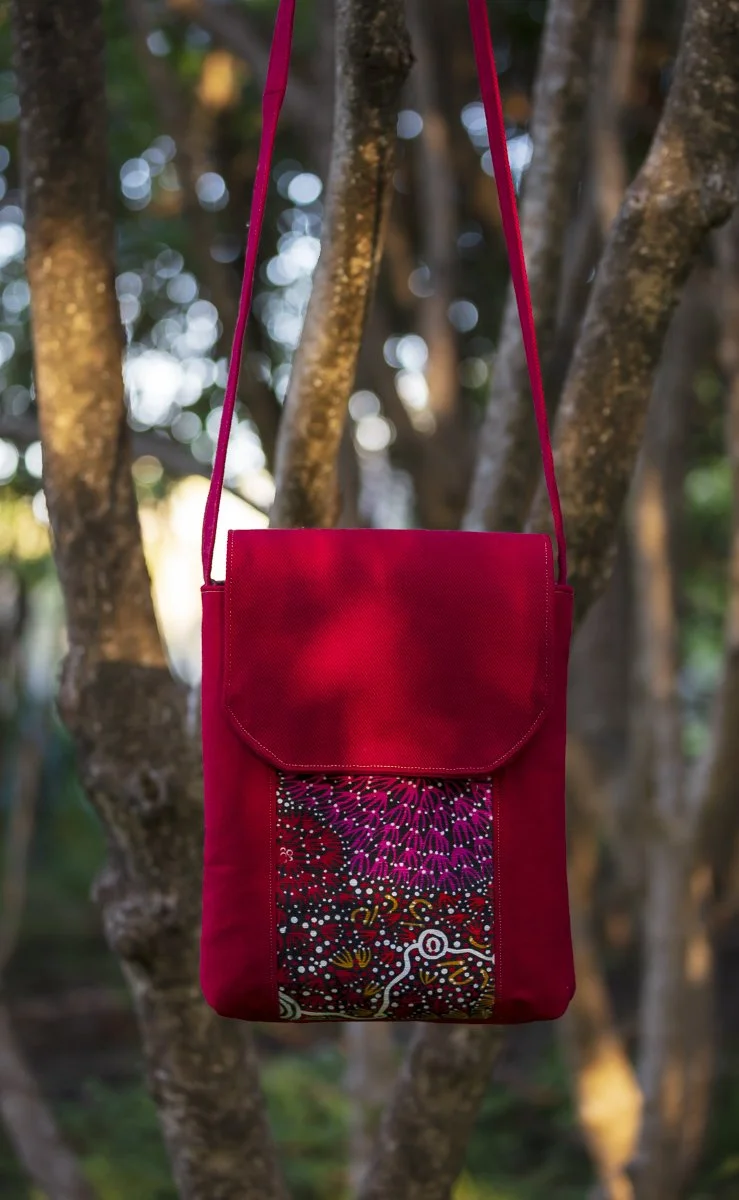 100% cotton crossbody bag