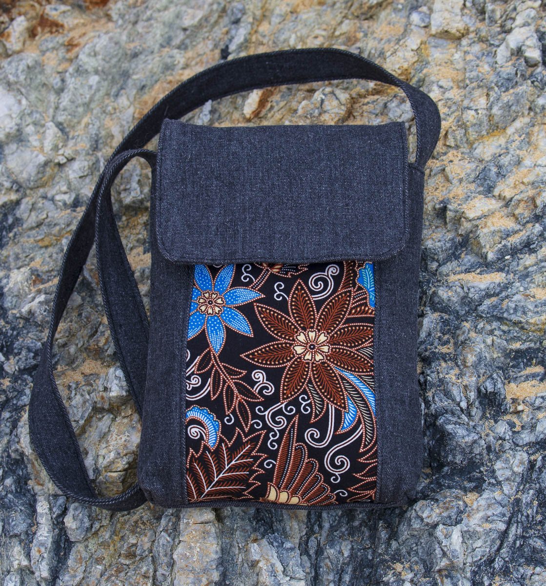 100% cotton crossbody bag