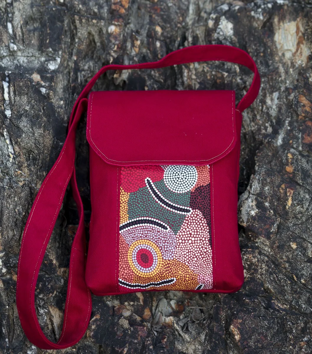 100% cotton crossbody bag