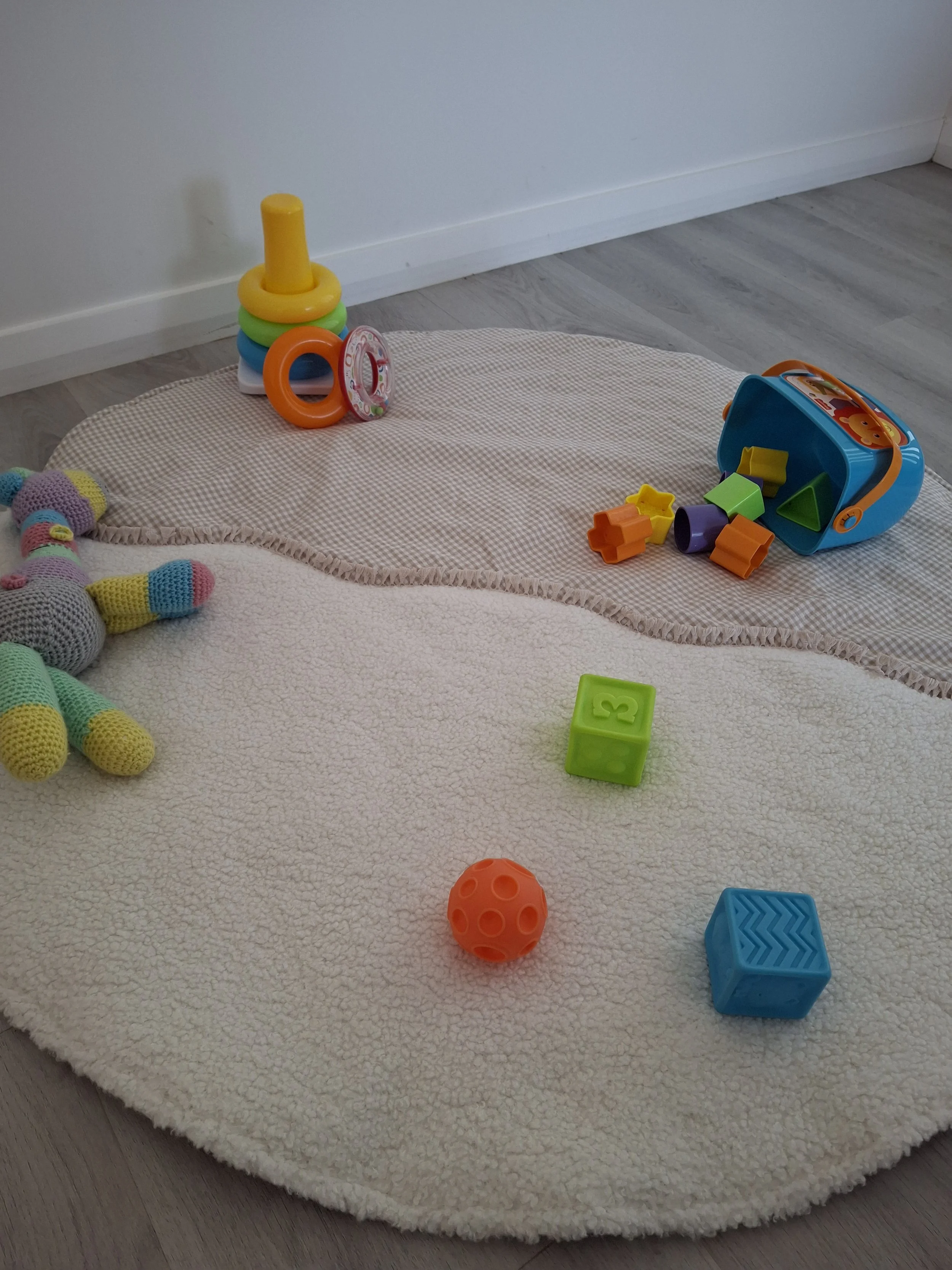 Neutral Gingham Play Mat