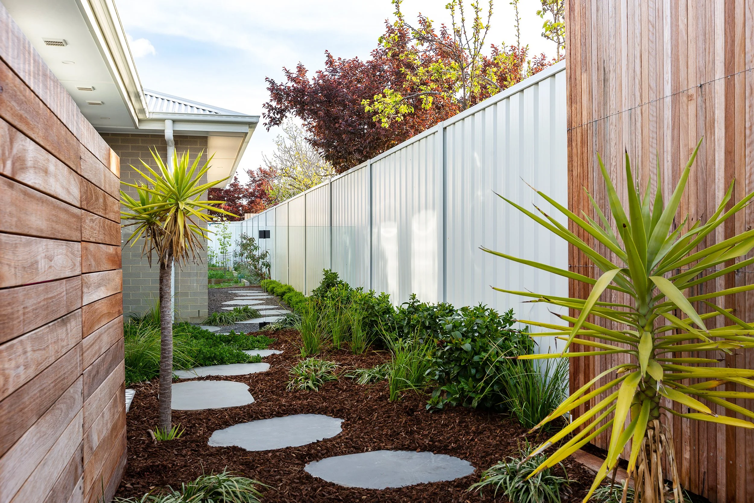 Stepping stones in pool