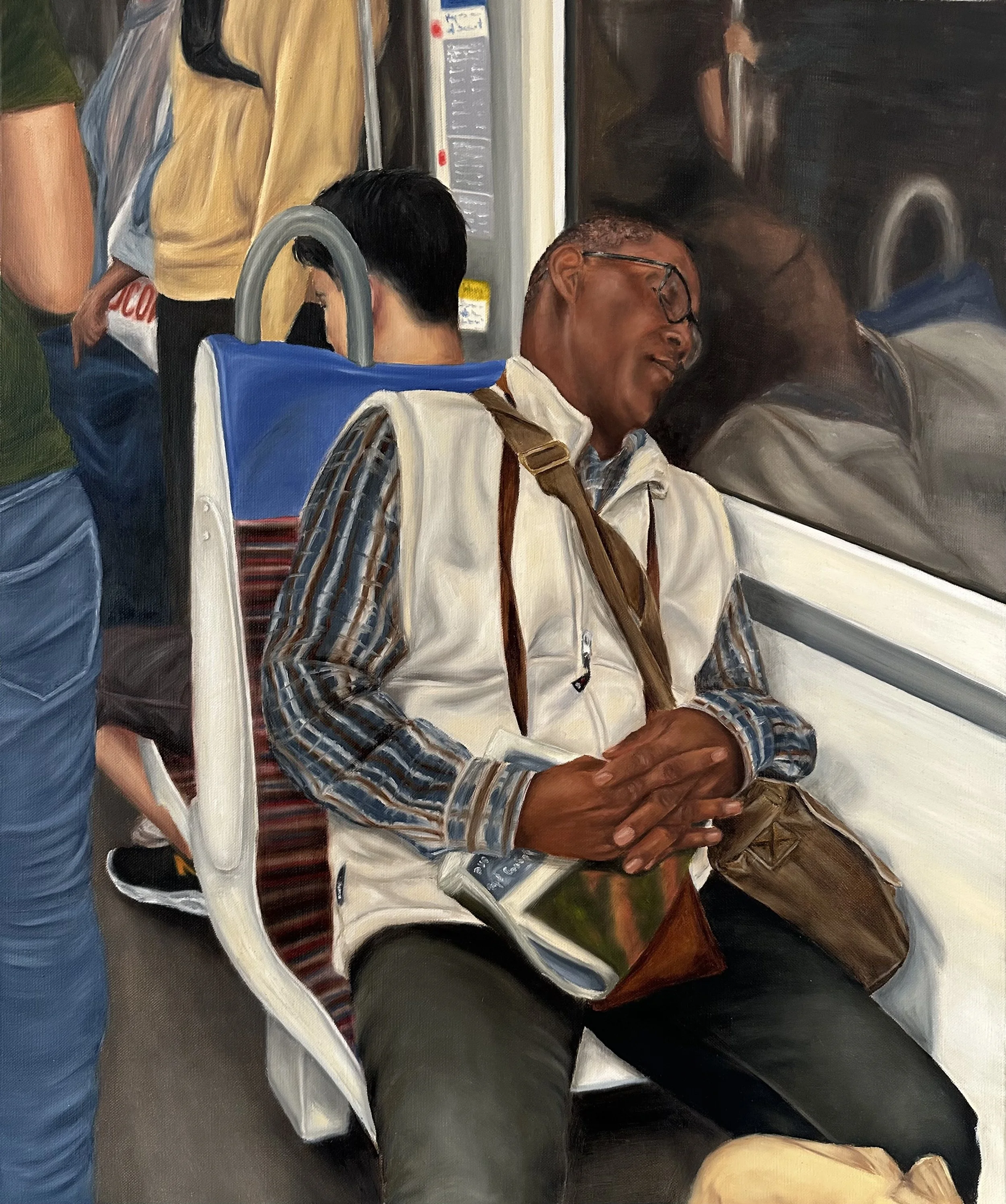Crowded  
Oil on canvas  
65 x 54 cm