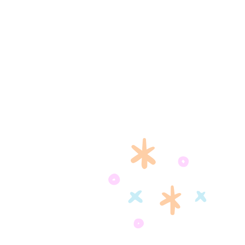 Colorful confetti and small star shapes falling with a black background.