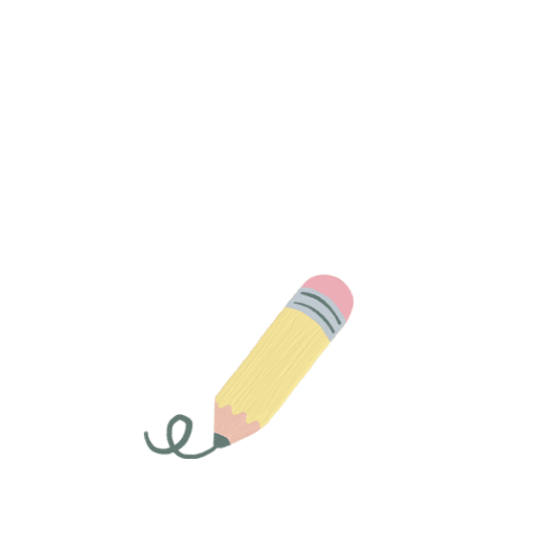 Illustration of a hand using a pencil to write on a sheet of paper placed on an inclined surface.